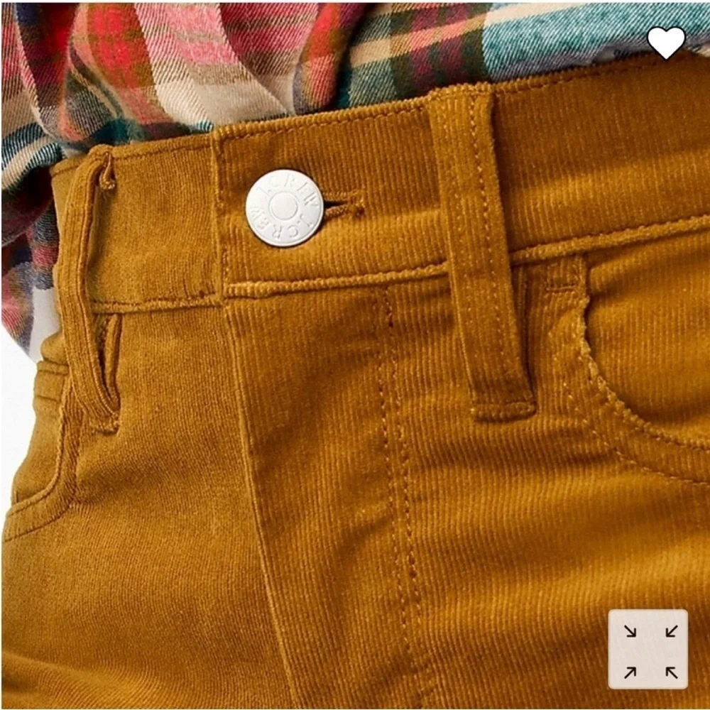 J. Crew Dark Mustard Corduroy Trousers